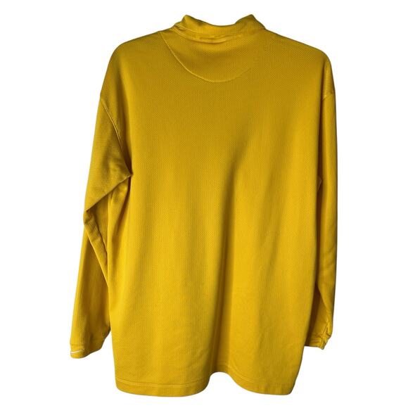 Nike Golf Sphere Dry Men's Long Sleeve Polo in Yellow Size XL - Picture 4 of 8
